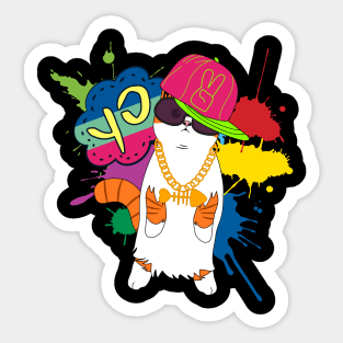 Hip Hop Cat Sticker